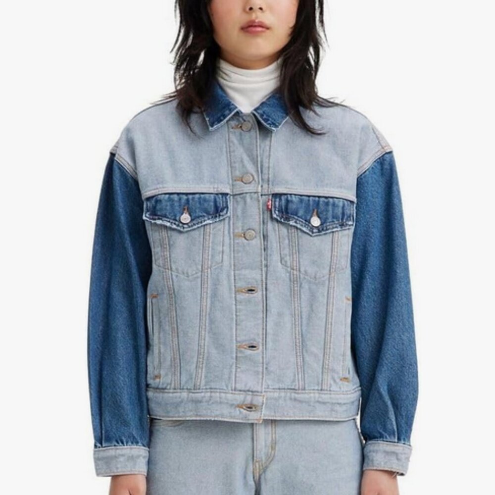Levi’s Inside Out 90’s Trucker Jean Jacket Two Toned Denim sized M